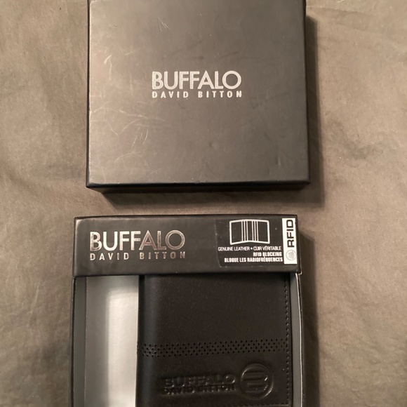 Buffalo Wallet - Black Leather - New - Picture 4 of 4